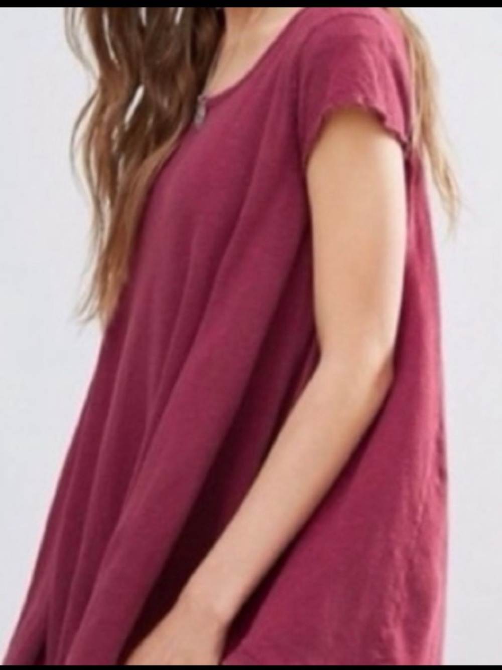 Free People Sylvie Linen blend Flowy Keyhole t-shirt Size Medium - Picture 2 of 6